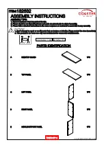 Preview for 2 page of Coaster 182632 Assembly Instructions Manual