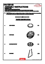 Preview for 2 page of Coaster 183148 Assembly Instructions Manual