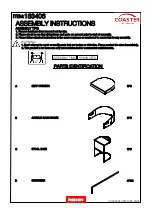 Preview for 2 page of Coaster 183406 Assembly Instructions Manual