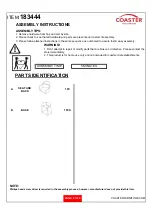 Preview for 2 page of Coaster 183444 Assembly Instructions