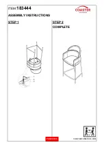 Preview for 4 page of Coaster 183444 Assembly Instructions