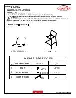 Предварительный просмотр 2 страницы Coaster 183452 Assembly Instructions