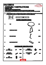 Preview for 2 page of Coaster 183516 Assembly Instructions