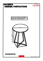 Preview for 5 page of Coaster 183516 Assembly Instructions