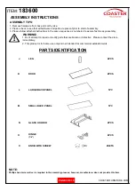 Предварительный просмотр 3 страницы Coaster 183600 Assembly Instructions Manual