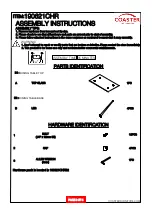 Preview for 2 page of Coaster 190621CHR Assembly Instructions