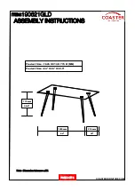 Preview for 4 page of Coaster 190621GLD Assembly Instructions