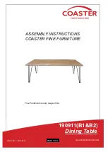 Preview for 1 page of Coaster 190911 Assembly Instructions