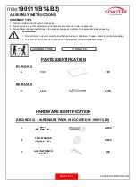 Preview for 2 page of Coaster 190911 Assembly Instructions