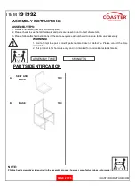 Preview for 2 page of Coaster 191992 Assembly Instructions