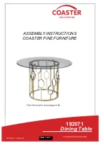 Preview for 1 page of Coaster 192071 Assembly Instructions