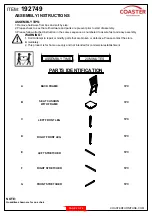 Preview for 2 page of Coaster 192749 Assembly Instructions Manual