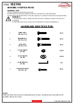 Preview for 3 page of Coaster 192749 Assembly Instructions Manual