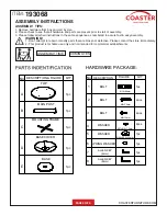 Preview for 2 page of Coaster 193068 Assembly Instructions