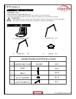 Preview for 2 page of Coaster 193312 Assembly Instructions