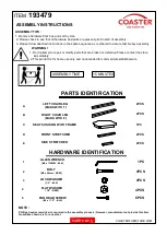 Preview for 2 page of Coaster 193479 Assembly Instructions Manual