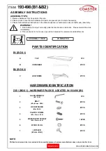 Preview for 2 page of Coaster 193498B1 Assembly Instructions