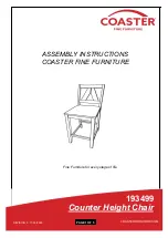 Coaster 193499 Assembly Instructions Manual предпросмотр