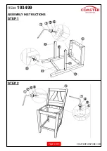 Preview for 4 page of Coaster 193499 Assembly Instructions Manual