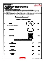 Preview for 2 page of Coaster 193511 Assembly Instructions Manual