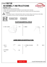 Предварительный просмотр 2 страницы Coaster 193722 Assembly Instructions