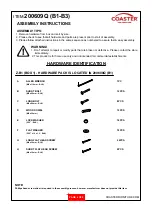 Preview for 4 page of Coaster 200609Q Assembly Instructions Manual