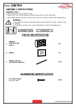 Preview for 2 page of Coaster 200704 Assembly Instructions