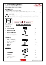 Preview for 2 page of Coaster 200970KE Assembly Instructions Manual