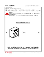 Preview for 2 page of Coaster 203805 Assembly Instructions