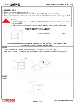 Preview for 2 page of Coaster 203942 Assembly Instructions