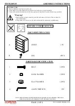 Preview for 2 page of Coaster 205135 Assembly Instructions