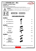 Preview for 2 page of Coaster 205440Q Assembly Instructions Manual