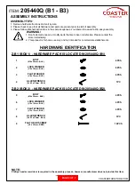 Preview for 3 page of Coaster 205440Q Assembly Instructions Manual