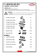 Preview for 3 page of Coaster 205470Q Assembly Instructions Manual