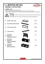 Preview for 4 page of Coaster 205470Q Assembly Instructions Manual