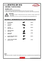 Preview for 6 page of Coaster 205470Q Assembly Instructions Manual