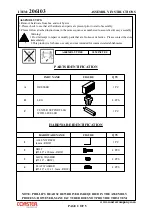 Предварительный просмотр 2 страницы Coaster 206103 Assembly Instructions