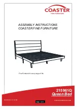 Coaster 215961Q Assembly Instructions Manual preview