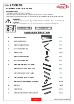 Preview for 2 page of Coaster 215961Q Assembly Instructions Manual