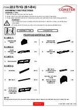 Preview for 2 page of Coaster 222751Q Assembly Instructions Manual