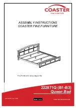 Preview for 1 page of Coaster 222871Q Assembly Instructions Manual