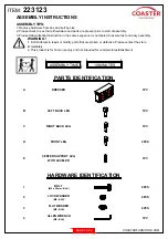 Preview for 2 page of Coaster 223123 Assembly Instructions