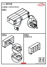 Предварительный просмотр 3 страницы Coaster 223143 Assembly Instructions