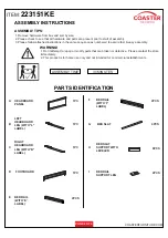 Preview for 2 page of Coaster 223151KE Assembly Instructions Manual