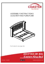 Preview for 1 page of Coaster 223371KE Assembly Instructions Manual