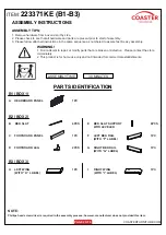 Preview for 2 page of Coaster 223371KE Assembly Instructions Manual