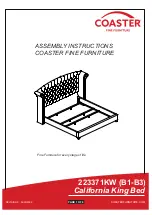 Preview for 1 page of Coaster 223371KW Assembly Instructions Manual