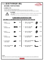 Preview for 3 page of Coaster 223371KW Assembly Instructions Manual