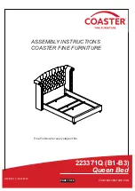 Preview for 1 page of Coaster 223371Q Assembly Instructions Manual