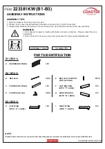 Preview for 2 page of Coaster 223381KW Assembly Instructions Manual